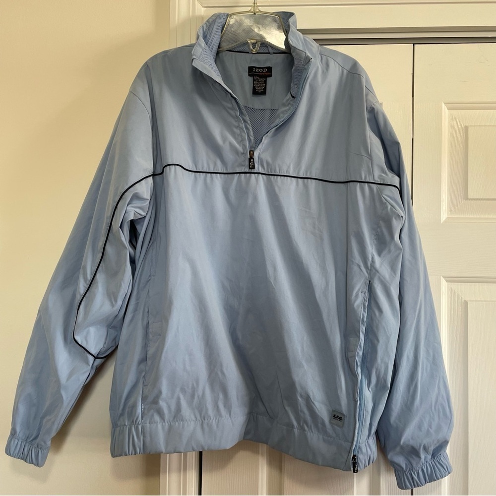 IZOD XFG Men's Golf Quarter Zip, Soft Blue, Size Medium